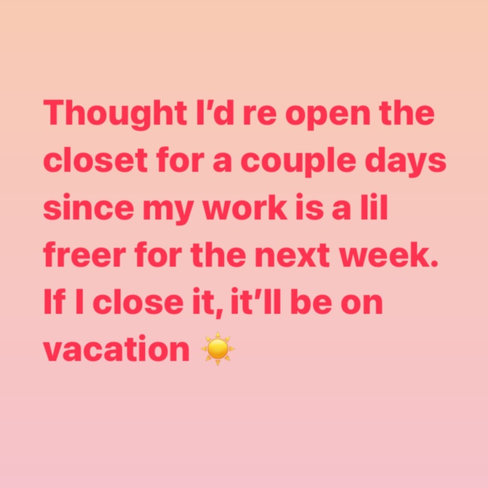 Reopen for a lil bit